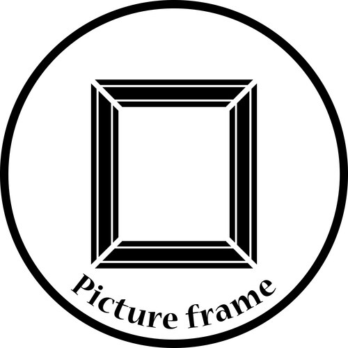 picture frame icon vector