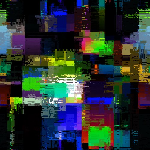 Creative glitch texture seamless pattern Vector Image