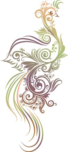 abstract bird vector image