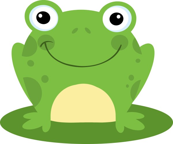 Cheerful Frog Cartoon Vector Image