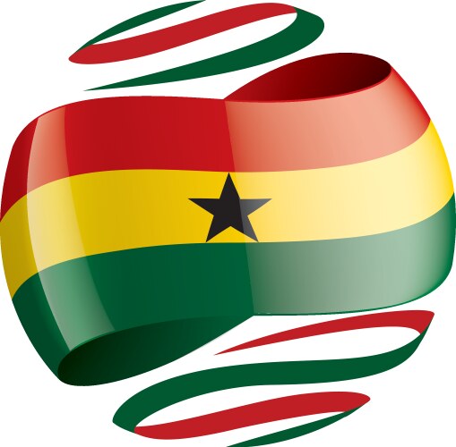 Ghana flag on a white Vector Image