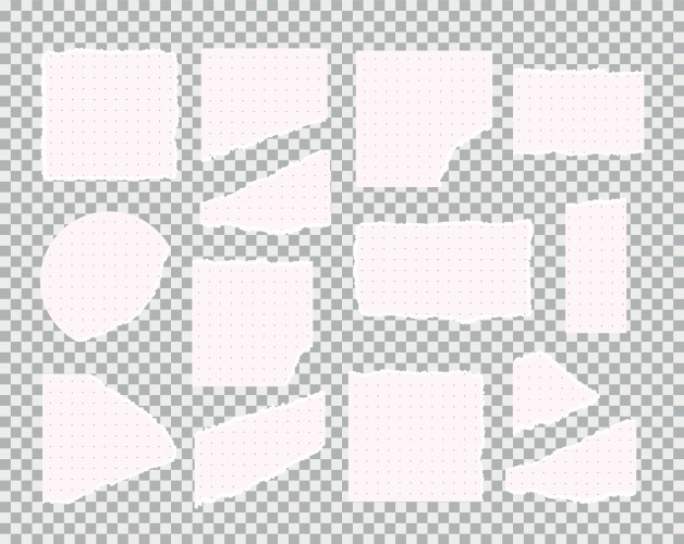 Torn White Paper Sheets Vector Image