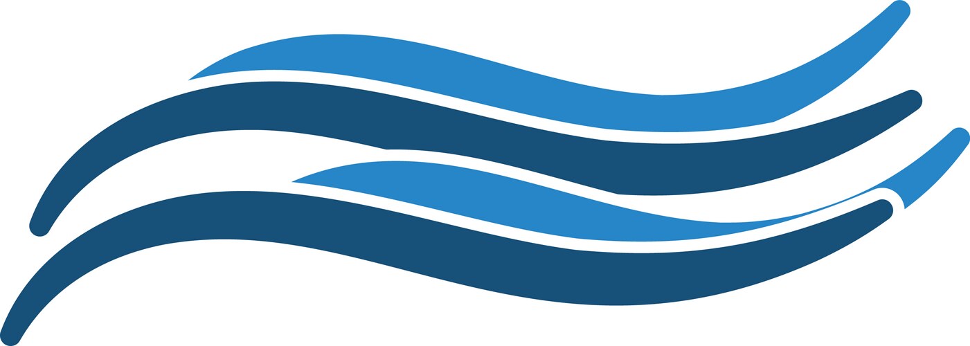 Sticker water wave on white background Royalty Free Vector