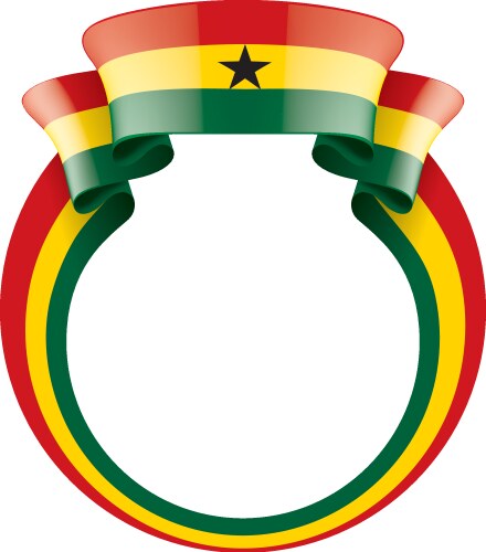 Ghana flag on a white Vector Image