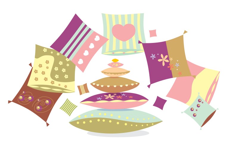 Set of pillows Vector Image