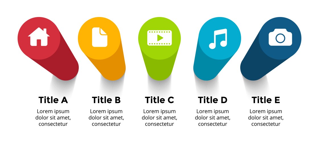 3d perspective infographic presentation vector image