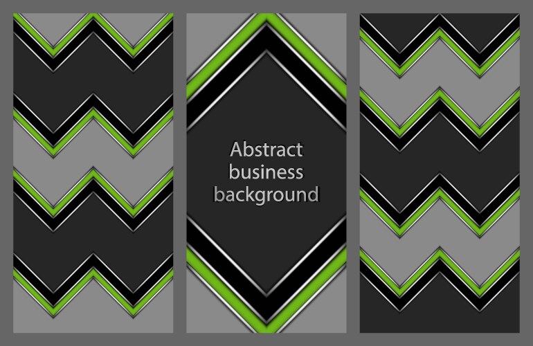 Set of leaflets with an abstract pattern vector image