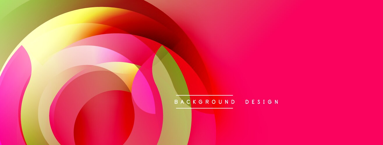 Abstract vibrant layers create dynamic circular vector image