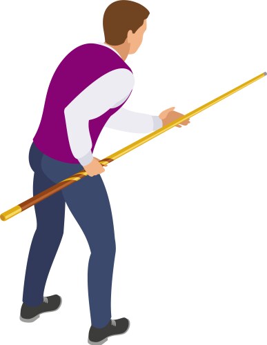 Billiards player Royalty Free Vector Image - VectorStock