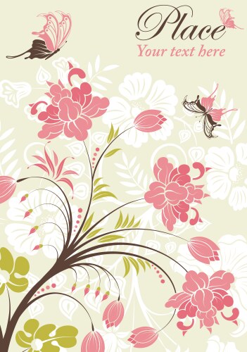 Flower frame Royalty Free Vector Image - VectorStock