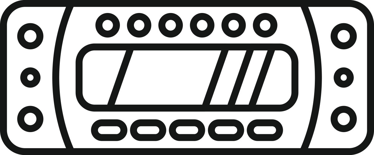 Digital audio system showing time elapsed vector image