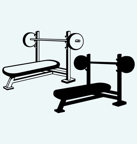 Incline barbell bench press exercise Royalty Free Vector