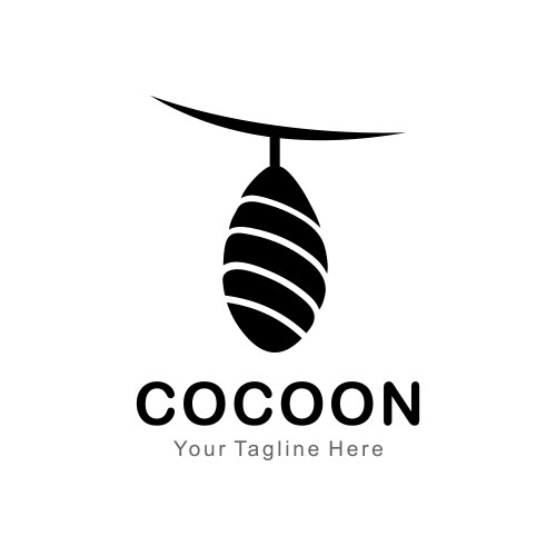 Cocoon flat style logo Vector Image