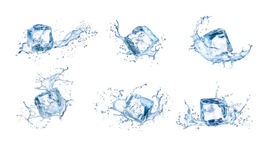 Ice cubes Royalty Free Vector Image - VectorStock