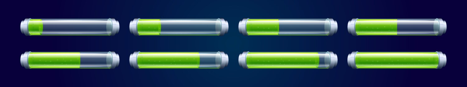 Loading Progress Bars - Game UI vector image