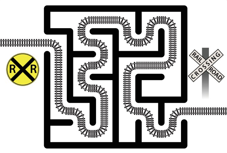 railroad maze vector