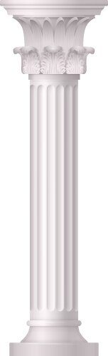 Realistic white arch Royalty Free Vector Image