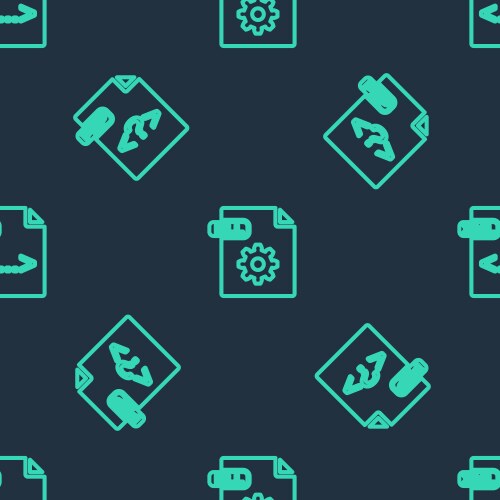 Set line dll file document php and xml vector image