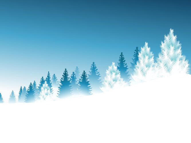 Winter forest Royalty Free Vector Image - VectorStock