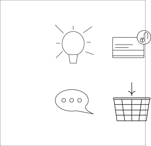 Web simple linear icon setsimple outline icons vektorbild