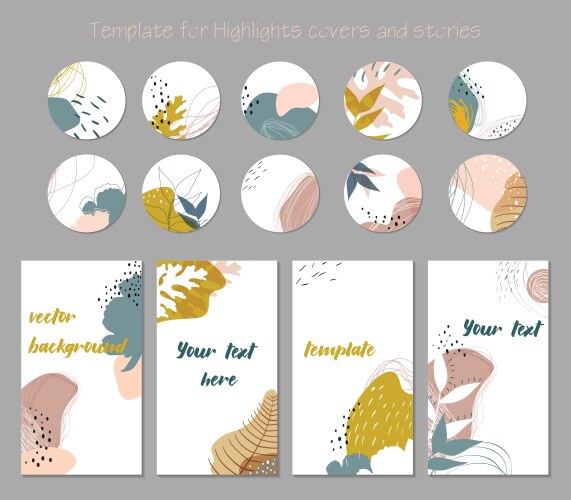 Trendy abstract square art templates for sale Vector Image