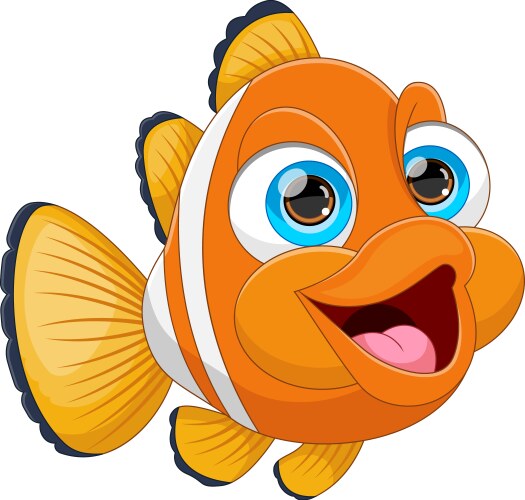 Cute nemo fish cartoon Vector Image