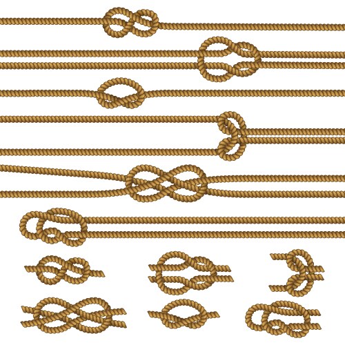 Ropes and knots Royalty Free Vector Image - VectorStock