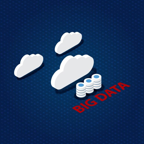 Cloud and server on a digital background vector image