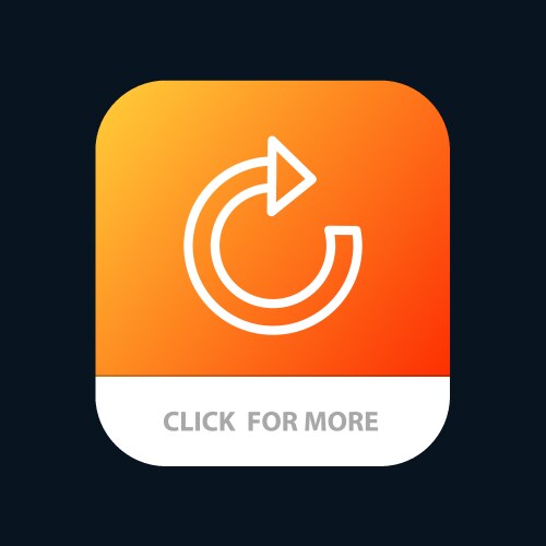 Arrow restore refresh mobile app button android vektorbild