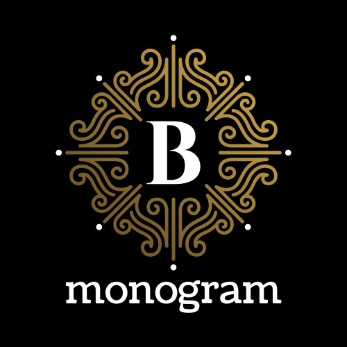 Elegant Monogram Frame Vector Image