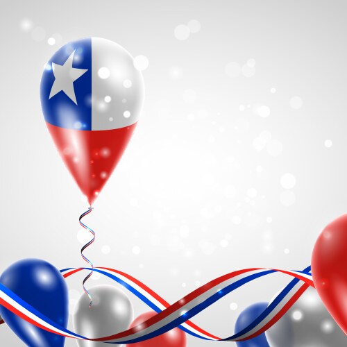 Chile Flag Balloons Celebration Vector Image