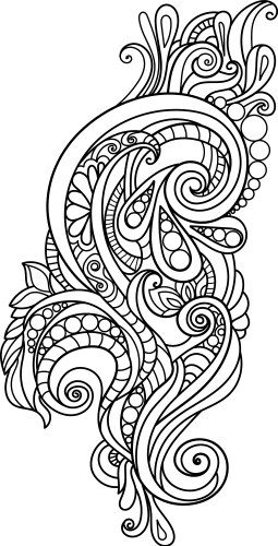 Floral Ornament Pattern Vector Image