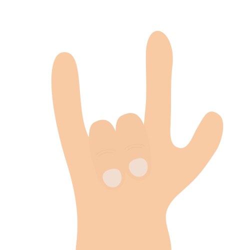Rockandroll hand finger shape icon heavy metal Vector Image