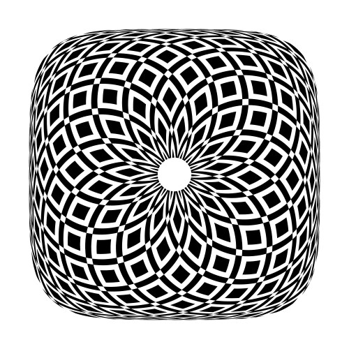 Abstract square op art pattern decorative design Vector Image