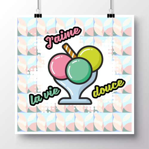 Food icons poster 2 vector image