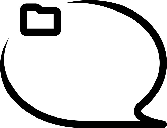 File folder - icon map pointer message bubble vector image