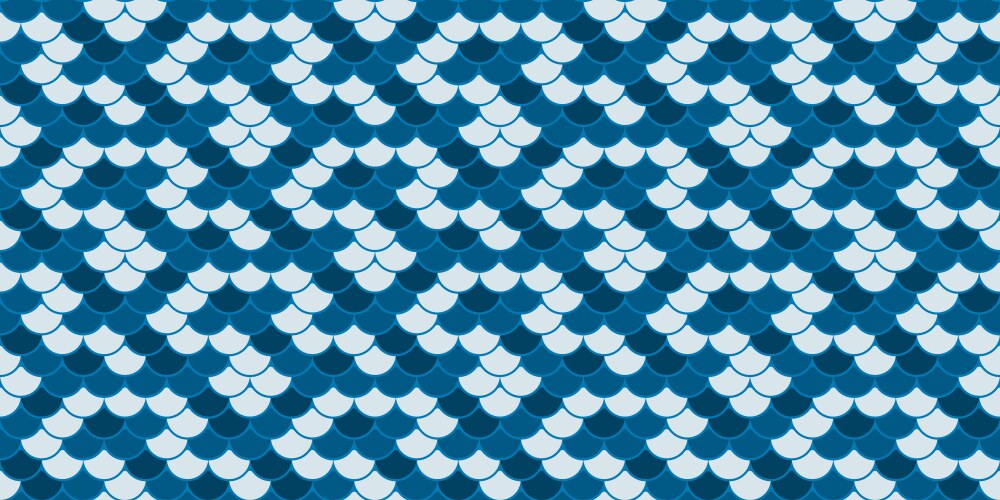 Seamless pattern of overlapping scales in calming vector image