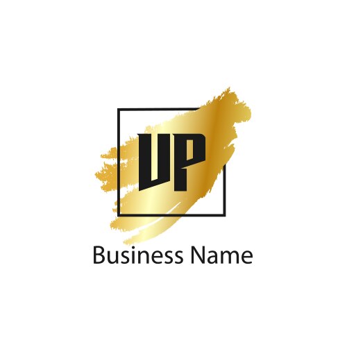 Initial letter vp logo template design Vector Image