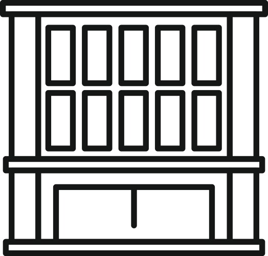 Modern city building facade with multiple windows Vector Image
