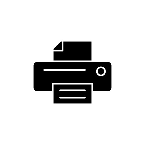 Print icon set simple office printer symbol Vector Image