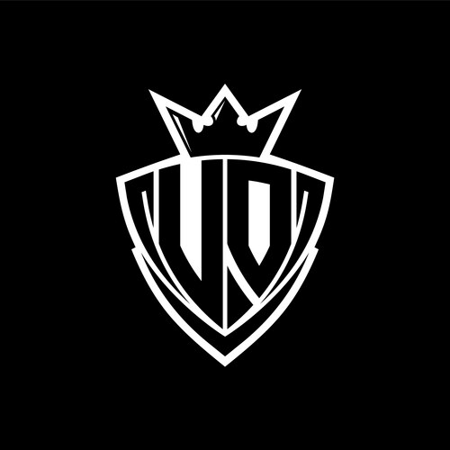 Ba letter logo with abstract shield shape Vector Image