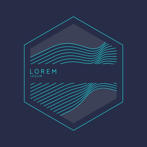 Abstract element with dynamic lines vector image