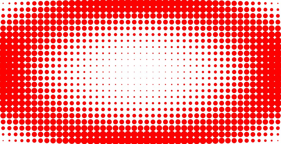 Halftone gradient pattern with circular red dots vector image