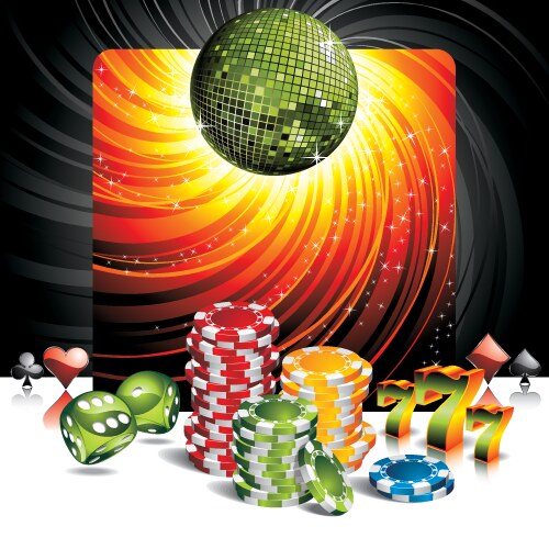 Casino city background Royalty Free Vector Image