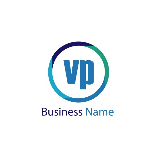 Initial letter vp logo template design Vector Image