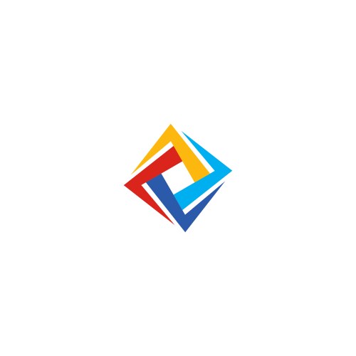 Abstract square technology logo Royalty Free Vector Image