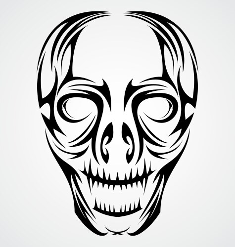 Tribal Skull Art Vector Image