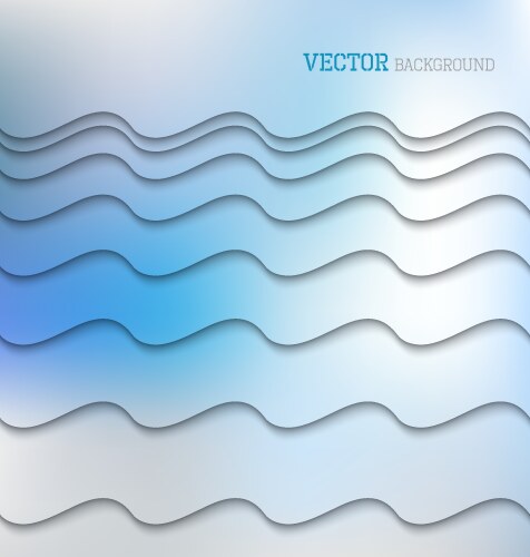Blue paper sea waves Royalty Free Vector Image
