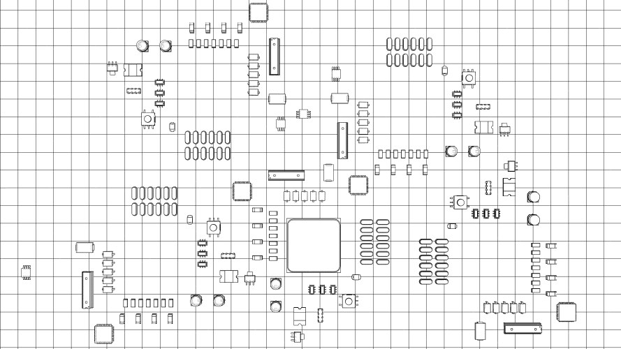 Electric circuit board various chips vector image