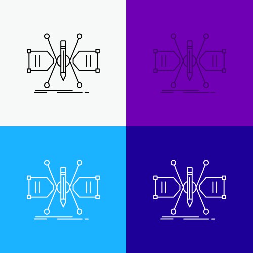 Architect constructing grid sketch structure icon vector image